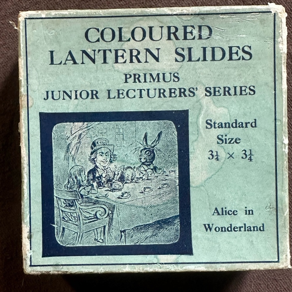 Antique Alice in Wonderland Coloured Lantern Slides chapter 2 #777 Primus set